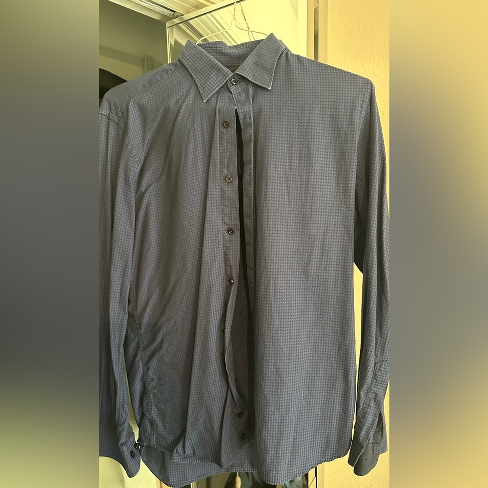 Men's Dark blue Button-Up Shirt (M)